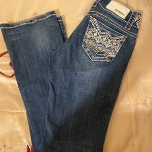 Keya bootcut jeans, 28R, dark wash